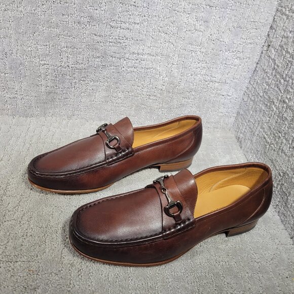 Beckett Simonon Eriksen Men's Size US 13 Bordeaux LeatherHorsebit Loafer Shoes